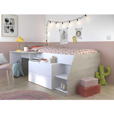 PARISOT Kinderbett mit Schreibtisch & Stauraum