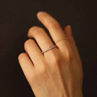 Verlobungsring aus Metall & Diamant Ehering, Verlobungsring, Herz Ring