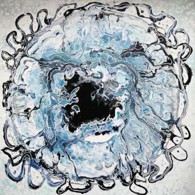 80 X cm/31, 5 Original Abstrakt Malerei Kunst Bild Ice Whirl Ocean Wohnzimmer