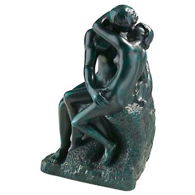Auguste Rodin: Skulptur 'Der Kuss' (19 cm), Kunstguss