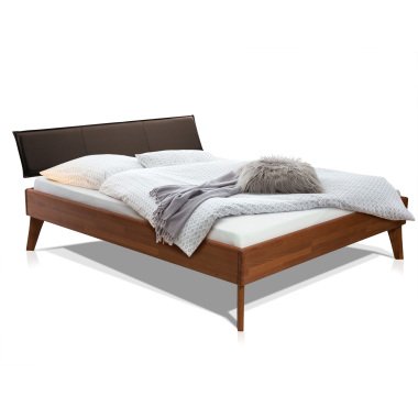 CALIDO 4-Fuß-Bett mit Polster-Kopfteil, Material