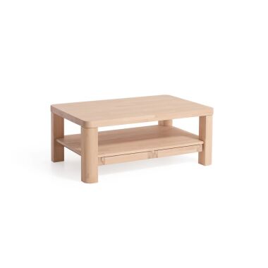 Couchtisch Tisch mit Schublade JIMI Eiche Massivholz 120x80 cm