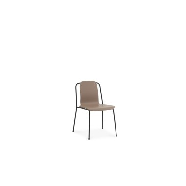 Designer Armlehnstuhl & Normann Copenhagen Studio Stuhl ohne Armlehne braun