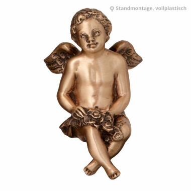 Erzengel Figur in Gold & Engel Figur Bronze Kantenhocker Angelo Flossa