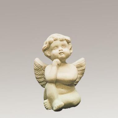 Erzengel Figur mit Figur & Steinguss Schutzengel Deko Figur klein Denker / Sand