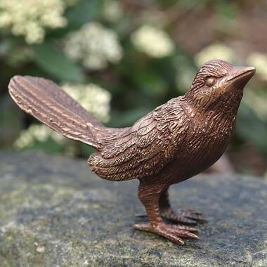 Grabschmuck Sockel & Wachender Vogel aus Bronzeguss für Grabsteine Tricko