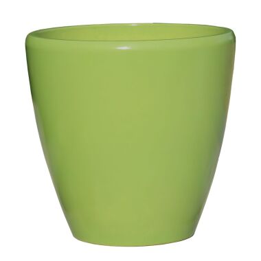 Grüner Pflanztopf für draußen - modern - rund - Steinzeug - Akaste Viride / 45x4