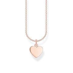 Herzkette für Damen aus rosévergoldetem 925er Silber