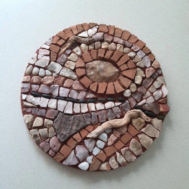 Mosaik Wanddekor, Mosaikbild, Marmor, Quarz