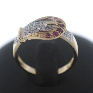 Rubin Ring 585 Gold 14 Kt Diamant Bicolor Wert 840