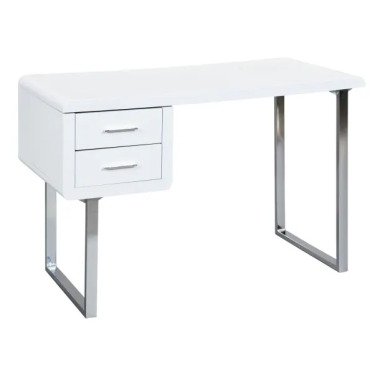 Schreibtisch Henri 120 x 55 cm Weiß/Chromfarbig
