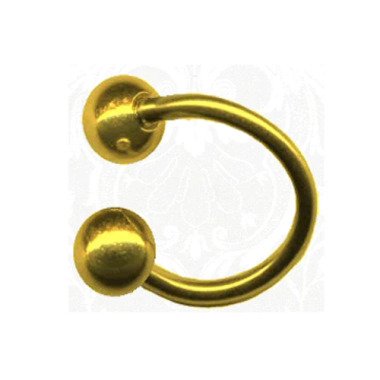 Twister Piercing Ring mit Kugeln im Gold-Style
