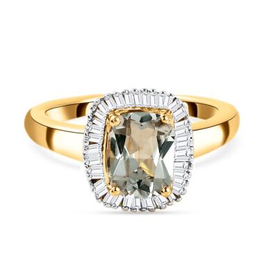 AAA Turkizit und Diamant-Ring  925 Silber
