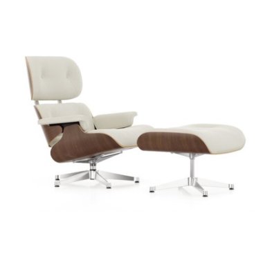 Clubsessel aus Nussbaum & Vitra Lounge Chair & Ottoman neue Maße poliert