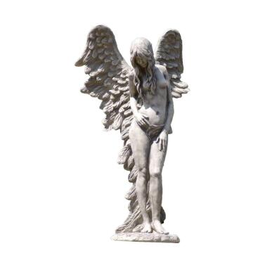 Engel Skulptur mit Engel & Herabblickender Stein Engel als Grabfigur Eloise