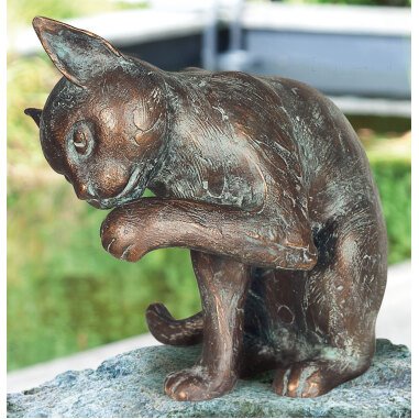 Gartenskulptur 'Katze', Bronze