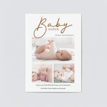 Geburtskarten Geburtsanzeigen (5 Karten)