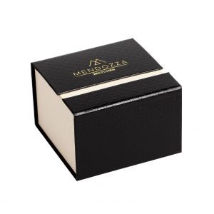 Luxusuhr in Gold & Mendozza Uhr MW-RG0204H-PL Midnight Black Armbanduhr Leder Schwarz Gold