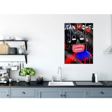 Pop Art  Jean Bat, Glasbild Gre 100x70 cm