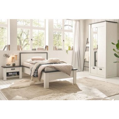 Schlafzimmer komplett Set Stove in weiß Pinie