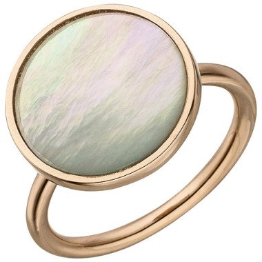 Vergoldeter Ring aus Rotgold & SIGO Damen Ring 925 Sterling Silber rotgold