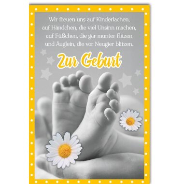 Verlag Dominique Grußkarten Geburt Baby Freudiges