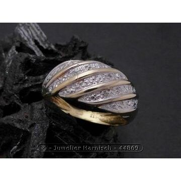 Bicolor-Ring aus Gold 333 & Gold Ring beeindruckend Gold 333 bicolor Diamant