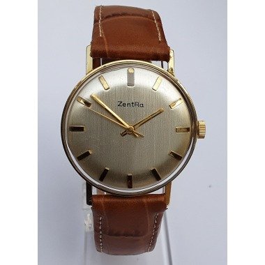 Golduhr aus Gold & Zentra Armbanduhr 14 K Gold Für Herren Um 1965