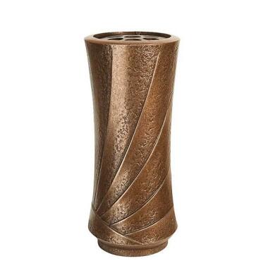 Grabvase aus Bronze & Schöne Bronze Grabvase / hellbraun / 25cm Amellus