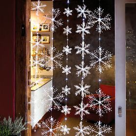LED-Schneeflocken-Vorhang