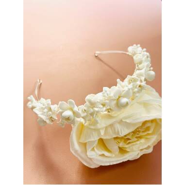 Limit Edition Silber Blumen Krone Braut Stirnband