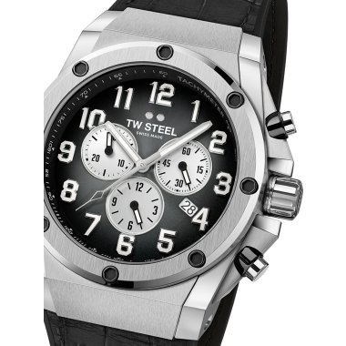 Limitierte Uhr in Schwarz & TW-Steel ACE130 ACE Genesis Chronograph Limited Edition Herrenuhr 44mm