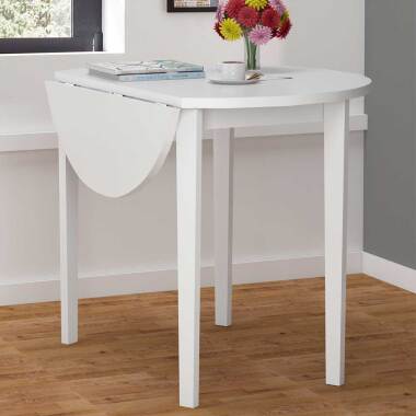 Runder Tisch in Weiß klappbarer Tischplatte