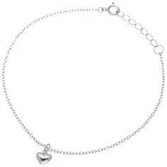 Smart Jewel  Smart Jewel Armband mit Herz Anhänger, Silber 925 Armband 1.0 piece