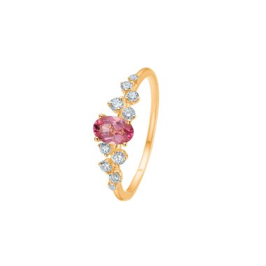Turmalin-Ring in Silber & Mads Z Leonora Ring 14 ct. Gold w. Pink Turmalin & 0,25 1546122