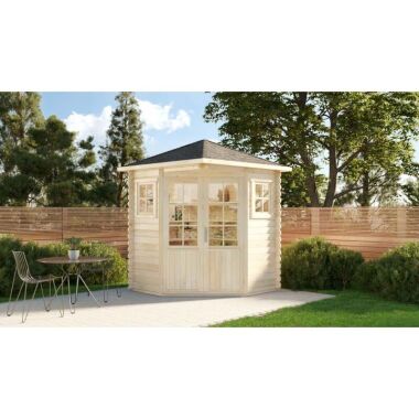 5-Eck Gartenhaus Modell Sunny-A aus Holz