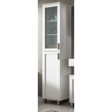 Badezimmer Hochschrank Mood in weiß 35 x 189 cm