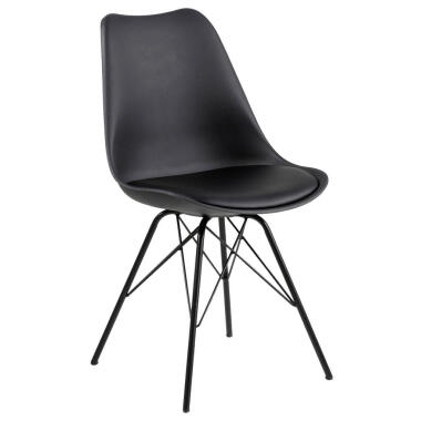 Carryhome Stuhl , Schwarz , Kunststoff , Rundrohr , 48.5x85.5x54 cm , Reach
