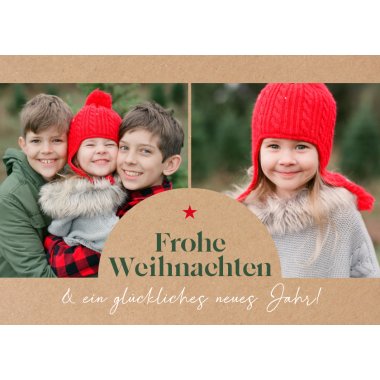 Foto-Weihnachtskarte mit Rundbogen
