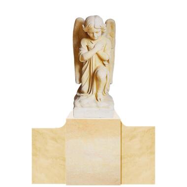 Grabstein aus Sandstein & Grabgedenkstein Sandstein mit Engel Figur Kalus