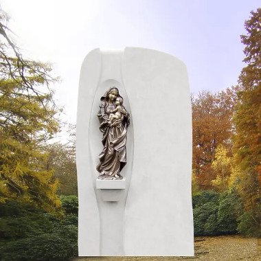 Grabstein mit Madonna mit Maria & Grabmal mit Heiliger Mutter Gottes