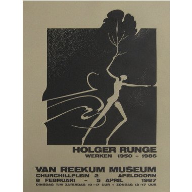 Holger Runge Original Linolschnitt Plakat 1987