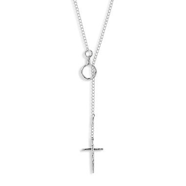 Jane Kønig Toggle Cross Halskette Silber TCNHOL23-S