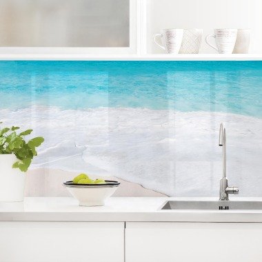 Küchenrückwand Blaue Welle