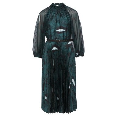 Sarah Kern Kleid mit Plissee Details  34 grün