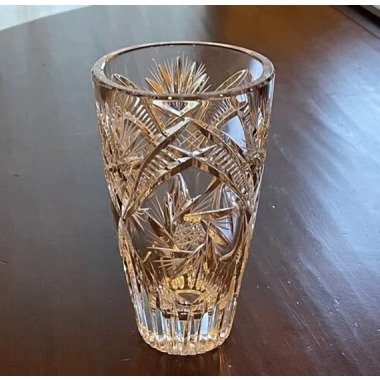 Vintage 15 cm Vase Lausitzer 24% Bleikristall