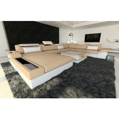 Wohnlandschaft Mezzo XXL Mini Sofa mit Stoffbezug