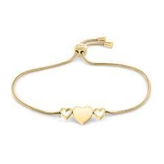 Armband mit Gravur & Gravur Armband Herzen für Damen aus Edelstahl, gold