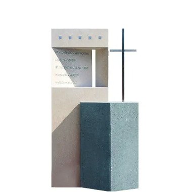 Designergrabstein für Urnengrab modern mit