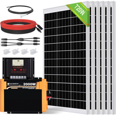 Eco-worthy 3kWh solaranlage 720W 12V Solarpanel